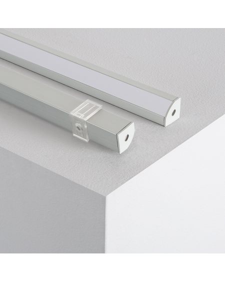 Profilé Aluminium Plat d'Angle 1m pour Rubans LED jusqu'à 10mm