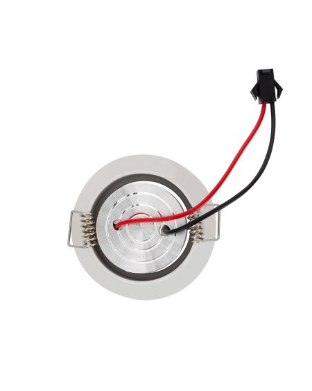 Spot LED Downlight COB Orientable Rond 1W Blanc Coupe Ø 44mm