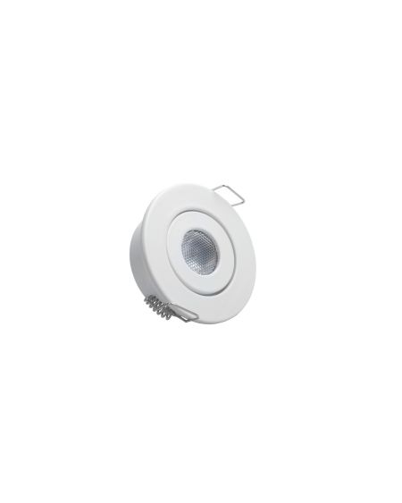 Spot LED Downlight COB Orientable Rond 1W Blanc Coupe Ø 44mm