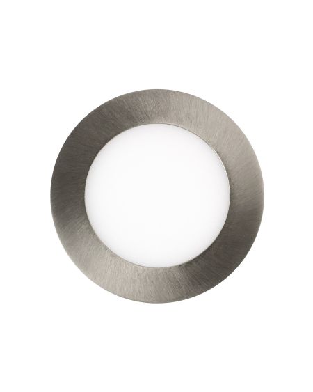 Dalle LED Ronde Extra-Plate 6W Argentée Coupe Ø 110 mm