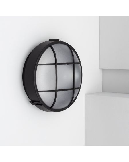 Plafonnier Extérieur Rond à Grille Hublot Ø220 mm