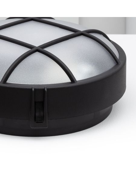 Plafonnier Extérieur Rond à Grille Hublot Ø220 mm