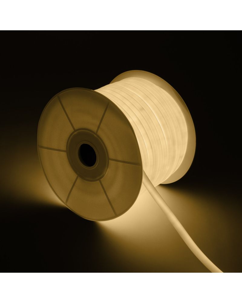 Bobine Néon LED Flexible 360º Rond Dimmable 220V AC 120LED/m IP67 Blanc Chaud 50 Mètres sur Mesure Coupe Tous les 100cm Bobine Néon LED Flexible 360º Rond Dimmable 220V AC 120LED/m IP67 Blanc Chaud 50 Mètres sur Mesure Coupe Tous les 100cm