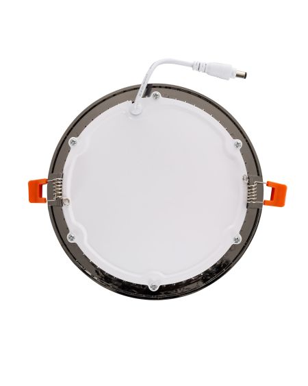 Dalle LED Ronde Extra-Plate 12W Black Coupe Ø 155 mm