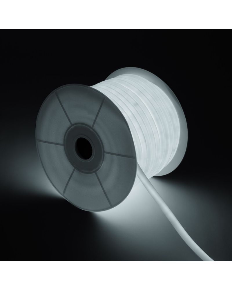 Bobine Néon LED Flexible 360º Rond Dimmable 220V AC 120LED/m IP67 Blanc Froid 50 Mètres sur Mesure Coupe Tous les 100cm Bobine Néon LED Flexible 360º Rond Dimmable 220V AC 120LED/m IP67 Blanc Froid 50 Mètres sur Mesure Coupe Tous les 100cm