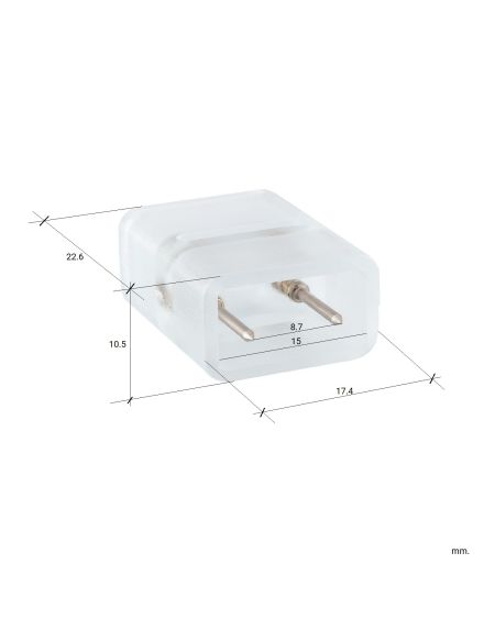 Connecteur Ruban LED Monochrome 220V AC Coupe tous les 25/100cm