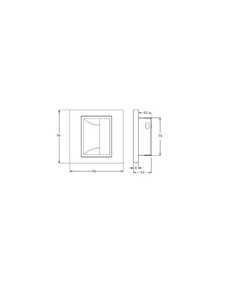 Balise Murale LED 1.5W Encastrable avec Détecteur PIR et Crépusculaire Bark Blanche