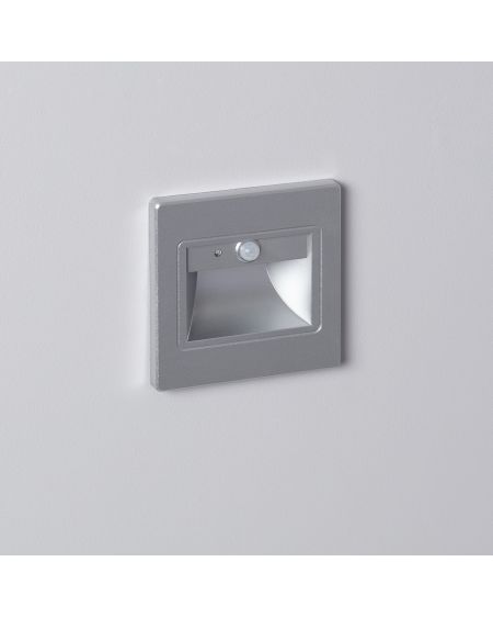 Balise Murale LED Encastrable 1.5W Bark avec Détecteur PIR Grise