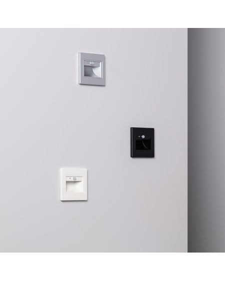 Balise Murale LED Encastrable 1.5W Bark avec Détecteur PIR Grise