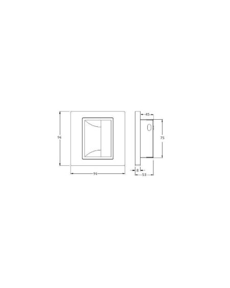 Balise Murale LED Encastrable Bark 1.5W Noire avec Capteur PIR