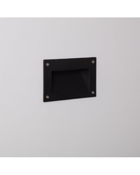 Balise Murale LED Encastrable Mystic Finition Noire 3W IP65
