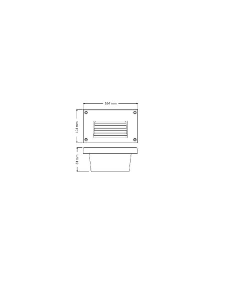 Balise Murale LED Encastrable Mystic Finition Noire 3W IP65