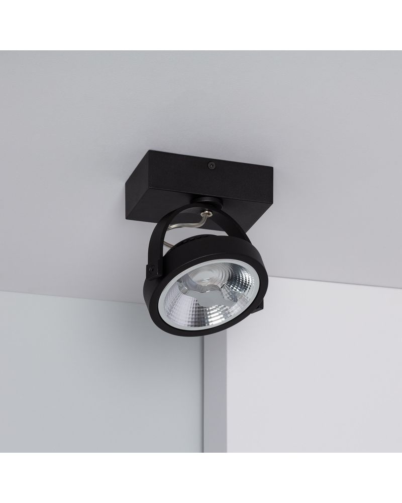 Spot LED 15W CREE en Saillie Orientable AR111 Dimmable Noir Spot LED 15W CREE en Saillie Orientable AR111 Dimmable Noir