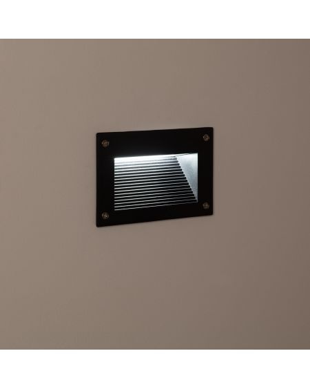 Balise Murale LED Encastrable Mystic Finition Noire 3W IP65