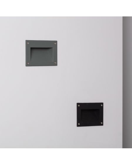 Balise Murale LED Encastrable Mystic Finition Noire 3W IP65