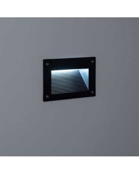 Balise Murale LED Encastrable Mystic Finition Noire 3W IP65