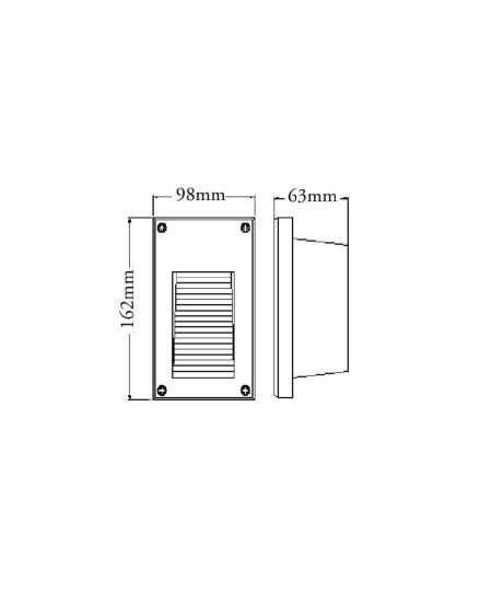 Balise LED Extérieure 3W Encastrable au Mur Cooper Grise