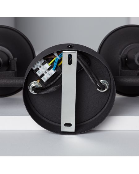 Plafonnier Orientable Aluminium Emer 4 Spots Noir