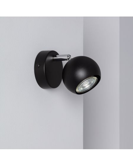 Applique Murale Orientable Aluminium Ates 1 Spot Noir