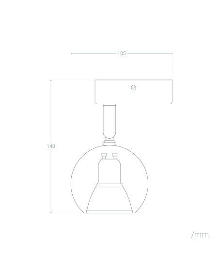 Applique Murale Orientable Aluminium Ates 1 Spot Blanc