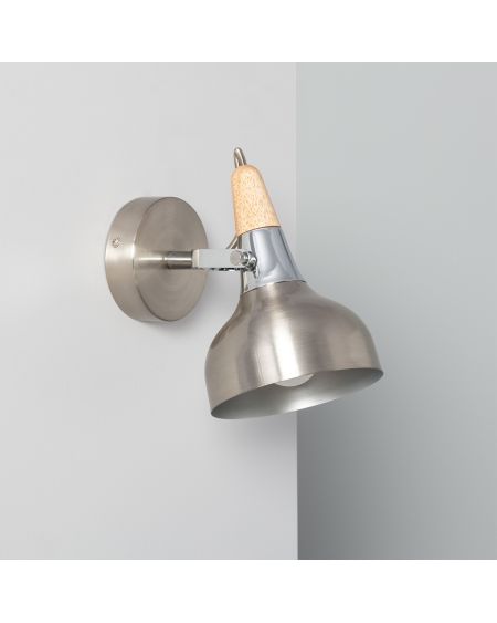 Lampe Murale Orientable Aluminium Emer 1 Spot Argenté
