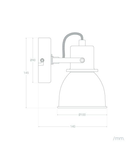 Lampe Murale Orientable Aluminium Emery 1 Spot