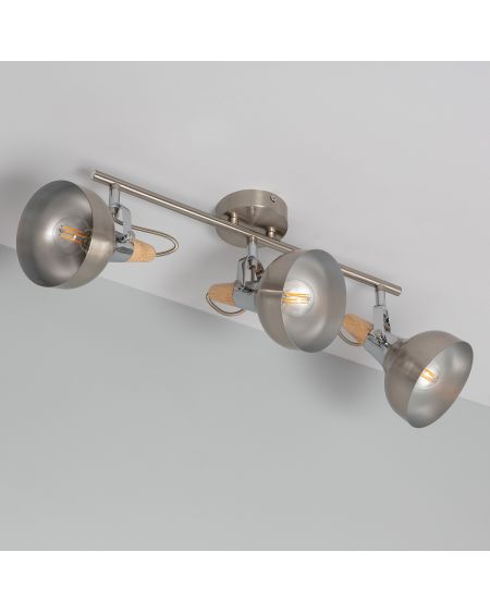 Plafonnier Orientable Aluminium Emer 3 Spots Argenté