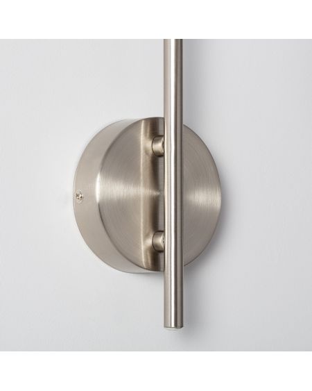 Lampe Murale Orientable Aluminium Emer avec Tige Supérieure 1 Spot Argenté