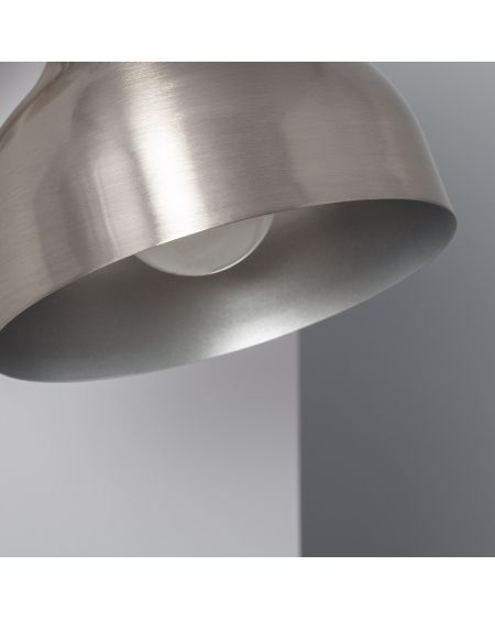 Lampe Murale Orientable Aluminium Emer avec Tige Supérieure 1 Spot Argenté