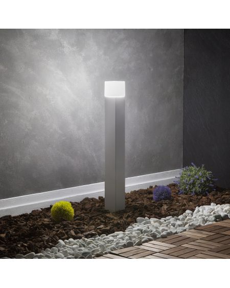 Balise Extérieure en Saillie sur Pied 74cm Augusta Blanche