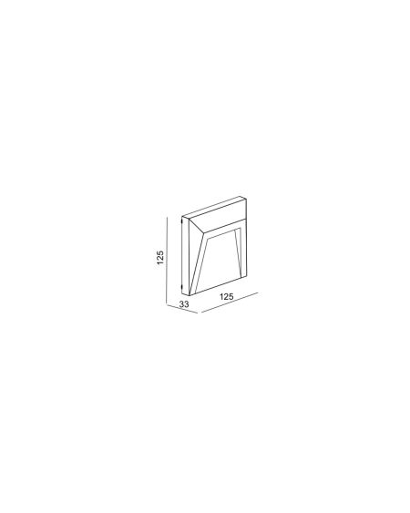 Balise LED Extérieure 1.5W en Saillie au Mur Clover