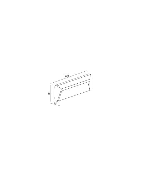 Balise LED Extérieure 1.5W en Saillie au Mur Chester