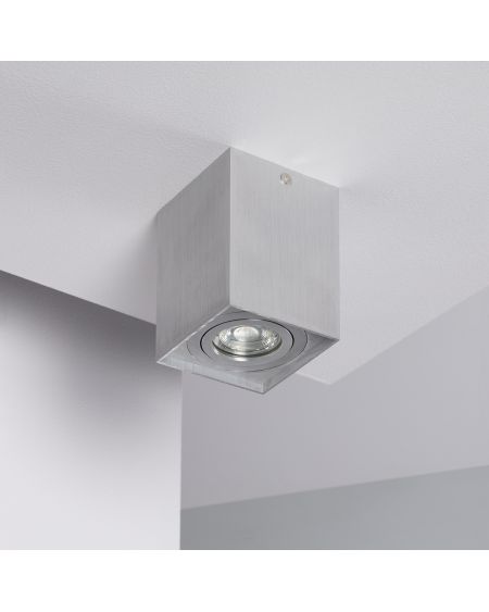 Plafonnier Aluminium Jaspe Argenté