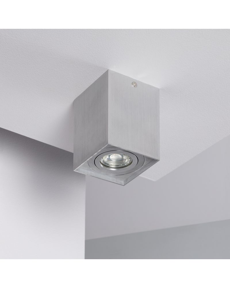 Plafonnier Aluminium Jaspe Argenté