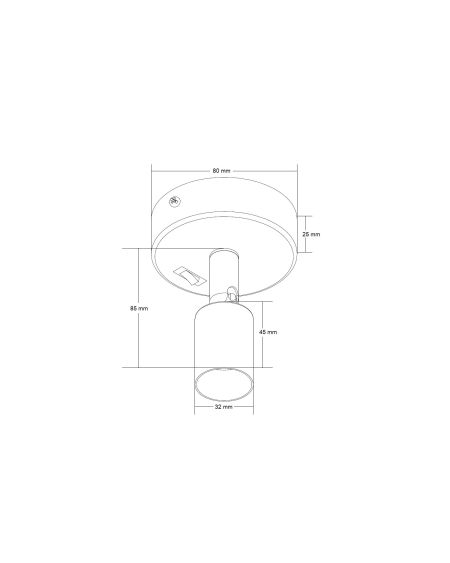 Applique Orientable Aluminium Oasis 1 Spot Blanc avec Interrupteur