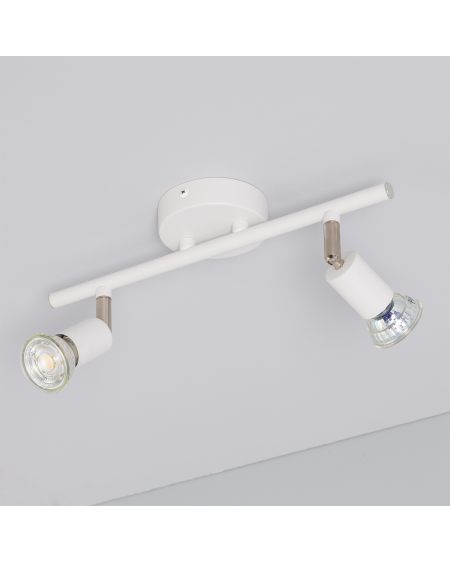 Plafonnier Orientable Aluminium Oasis 2 Spots Blanc