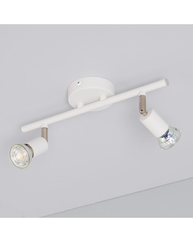 Plafonnier Orientable Aluminium Oasis 2 Spots Blanc
