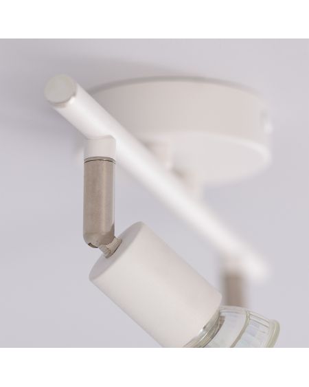 Plafonnier Orientable Aluminium Oasis 2 Spots Blanc