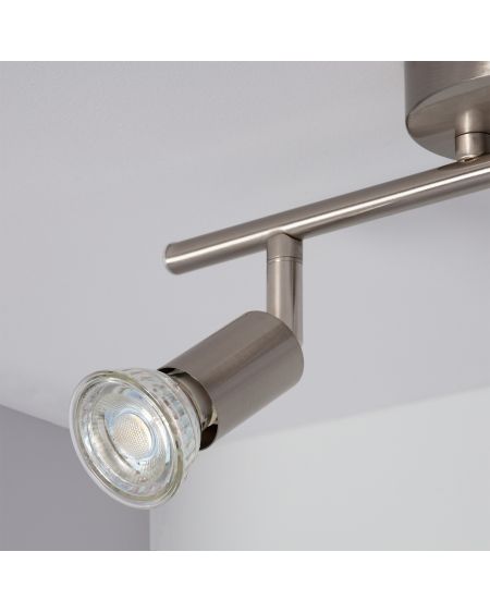 Plafonnier Orientable Aluminium Oasis 2 Spots Argenté