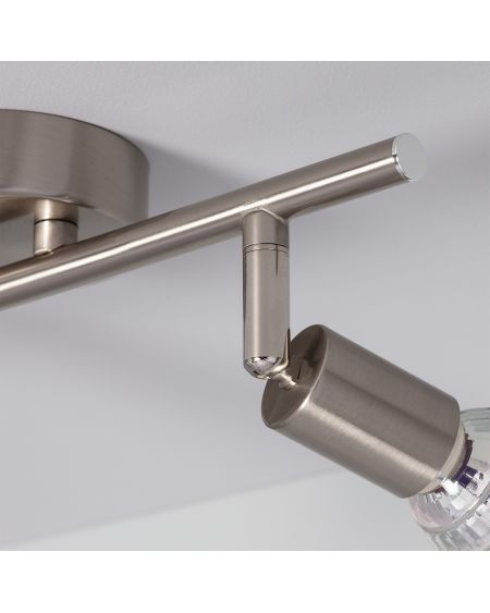 Plafonnier Orientable Aluminium Oasis 2 Spots Argenté