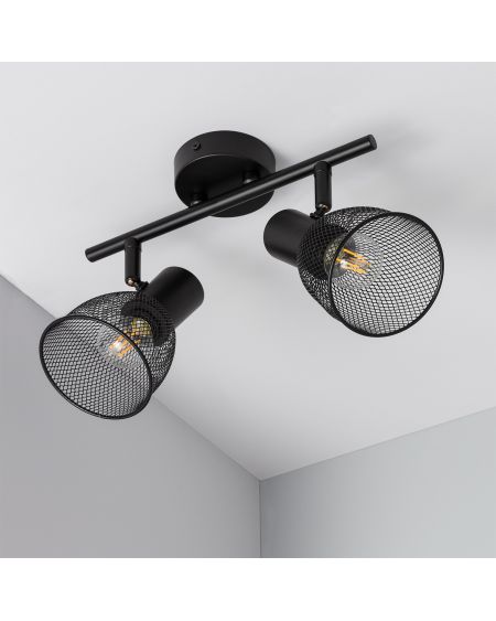 Plafonnier Orientable Aluminium Grid 2 Spots