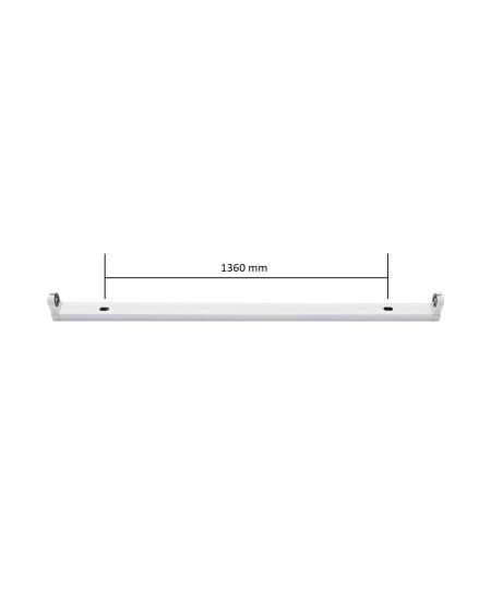 Tube LED 150cm T8 G13 22W 130lm/W Nano PC + Réglette