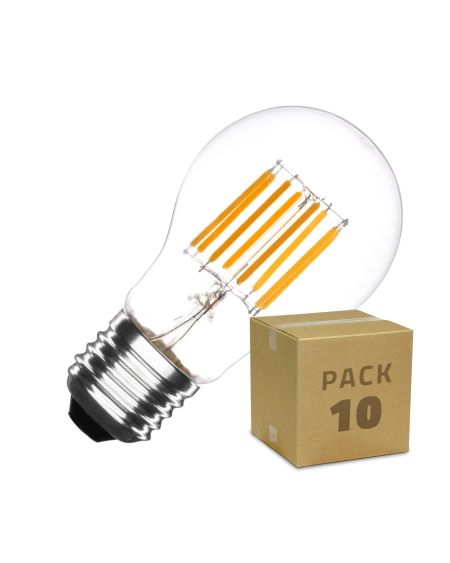 PACK Ampoule LED E27 Dimmable Filament Classic A60 6W (10 Un)