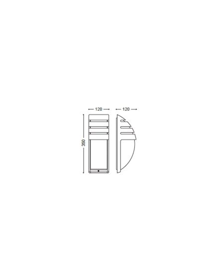 Applique Murale Extérieure Aluminium Titus Grid