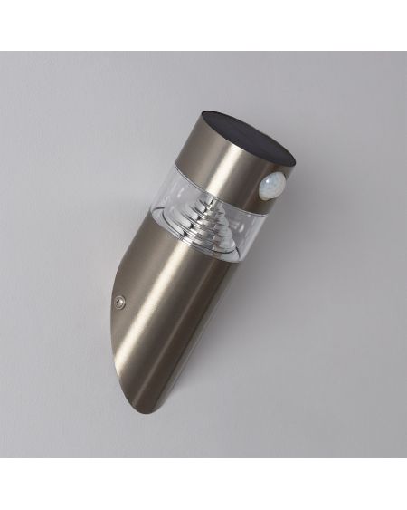 Applique Murale LED Extérieure Solaire Inti Inox avec Détecteur de Présence PIR