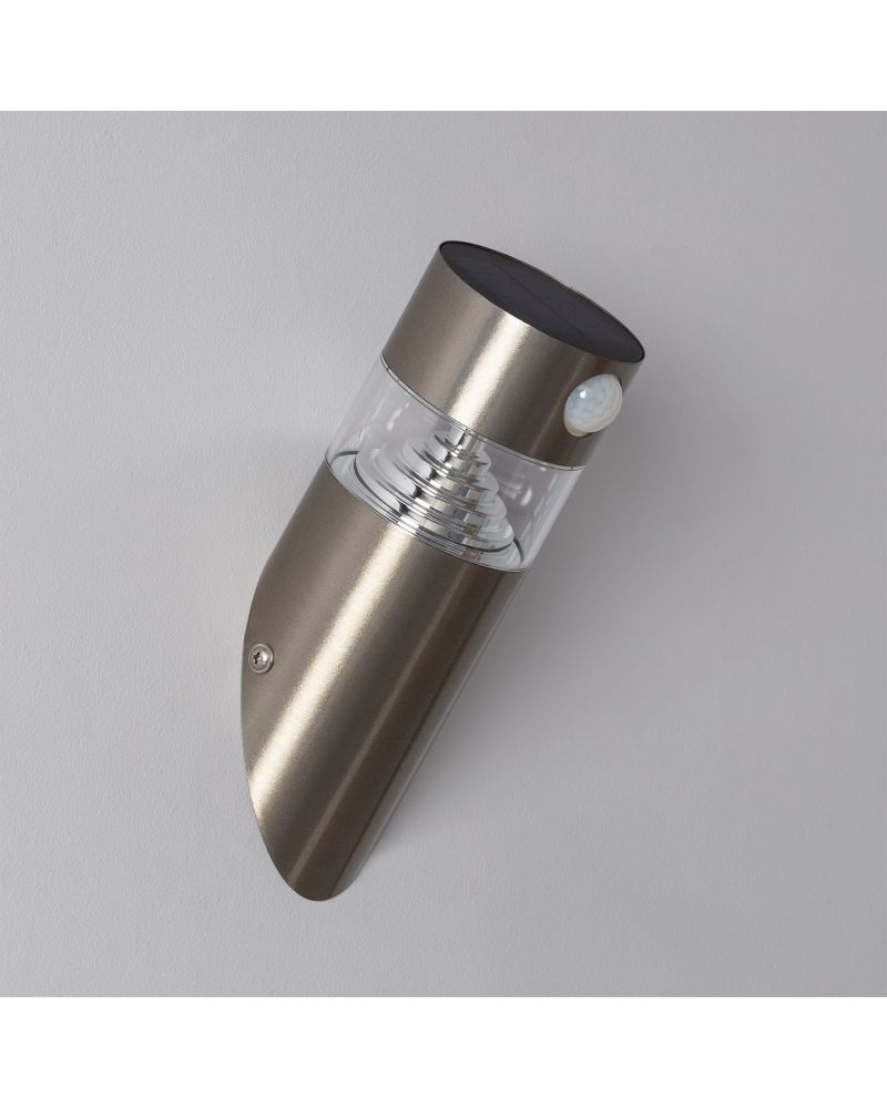 Applique Murale LED Extérieure Solaire Inti Inox avec Détecteur de Présence PIR