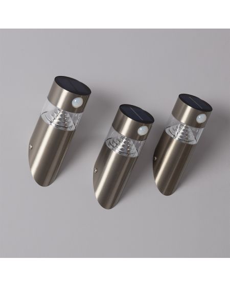 Applique Murale LED Extérieure Solaire Inti Inox avec Détecteur de Présence PIR