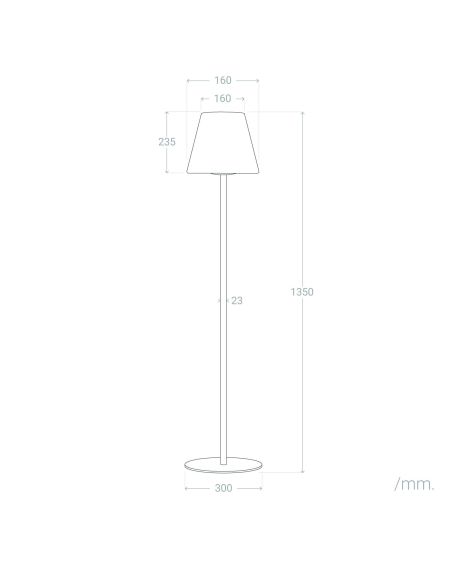 Lampadaire LED Extérieur Solaire Métal Larso