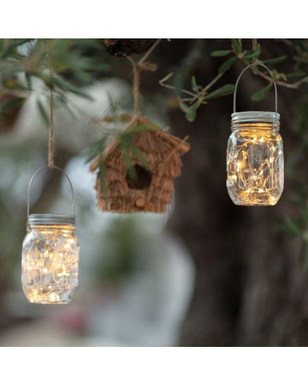 Lampe LED Extérieure Bocal Solaire
