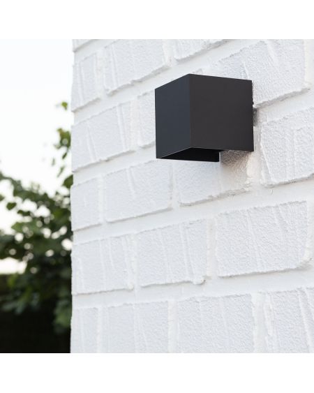 Applique Murale LED Extérieure Aluminium Eros 6W Éclairage Double Face Noire
